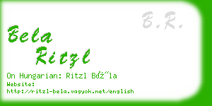 bela ritzl business card